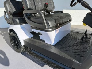 White Contender Sport forward facing golf cart